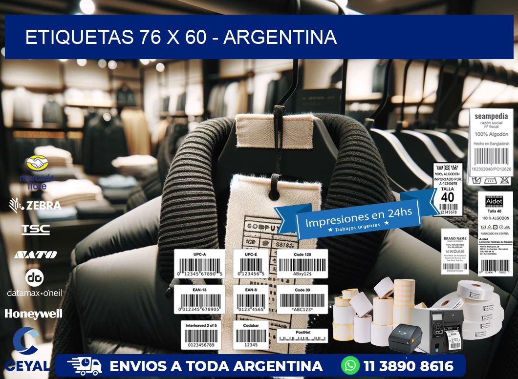 ETIQUETAS 76 x 60 - ARGENTINA