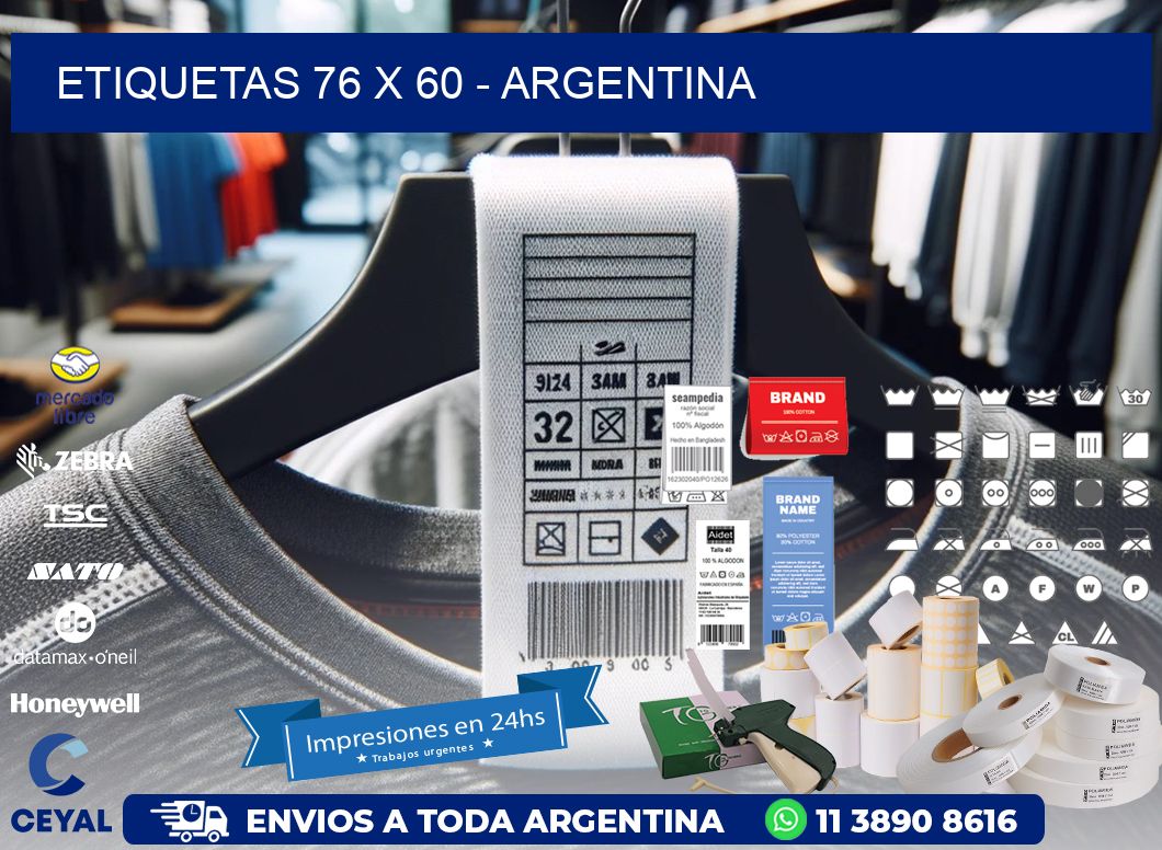 ETIQUETAS 76 x 60 - ARGENTINA