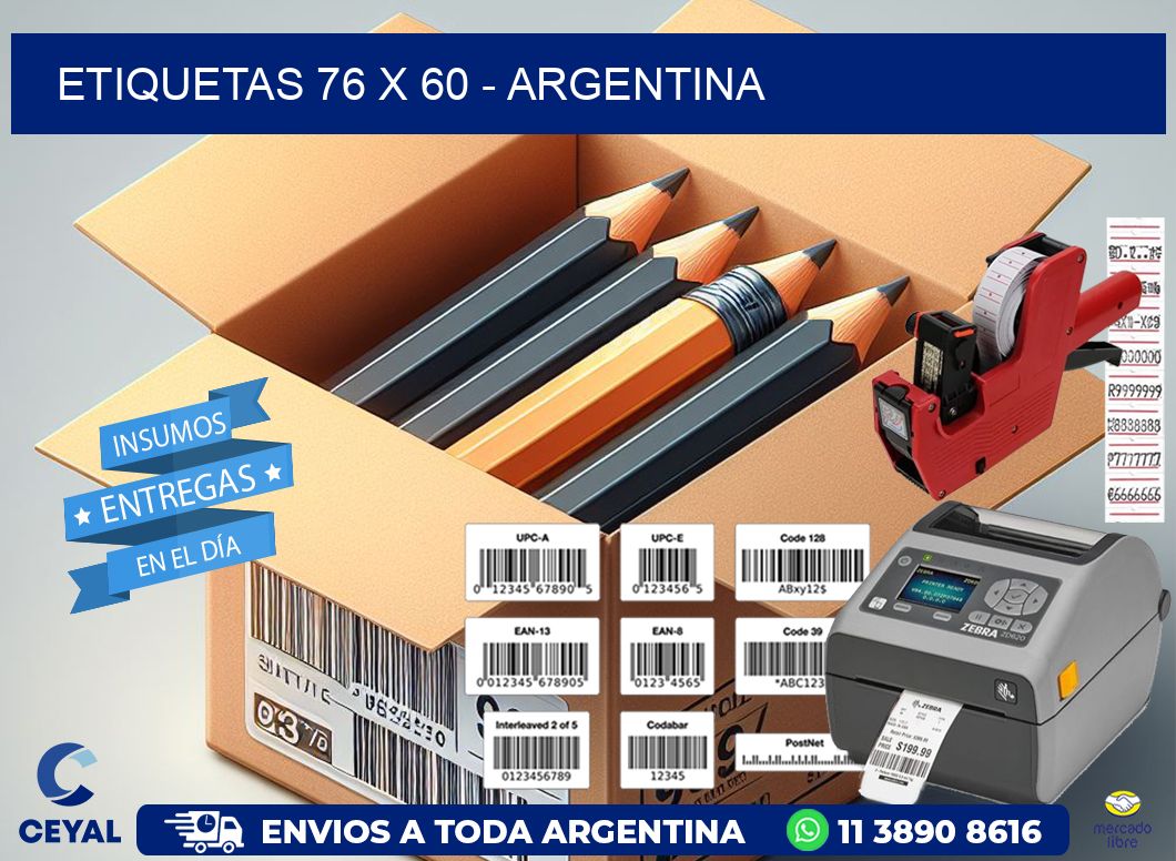 ETIQUETAS 76 x 60 - ARGENTINA