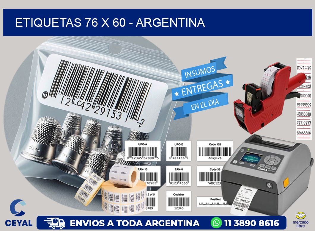 ETIQUETAS 76 x 60 - ARGENTINA