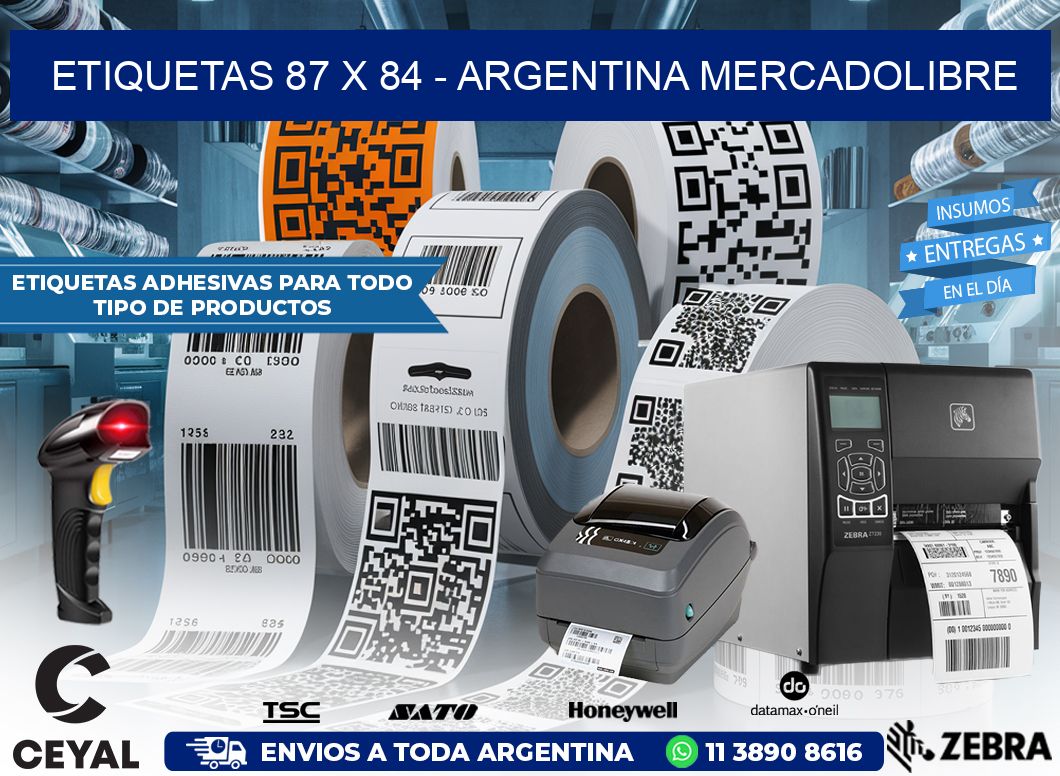 ETIQUETAS 87 x 84 – ARGENTINA MERCADOLIBRE