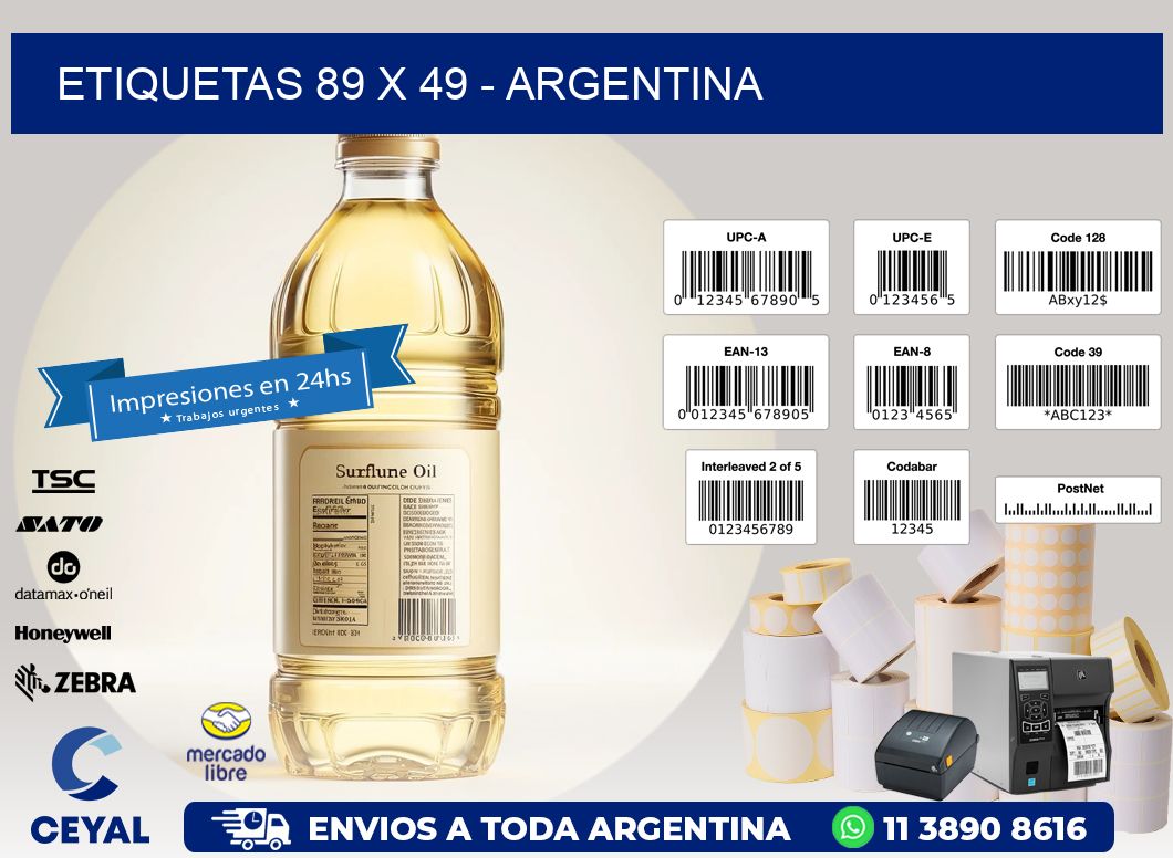 ETIQUETAS 89 x 49 - ARGENTINA