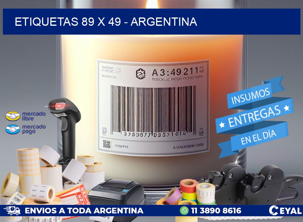 ETIQUETAS 89 x 49 - ARGENTINA