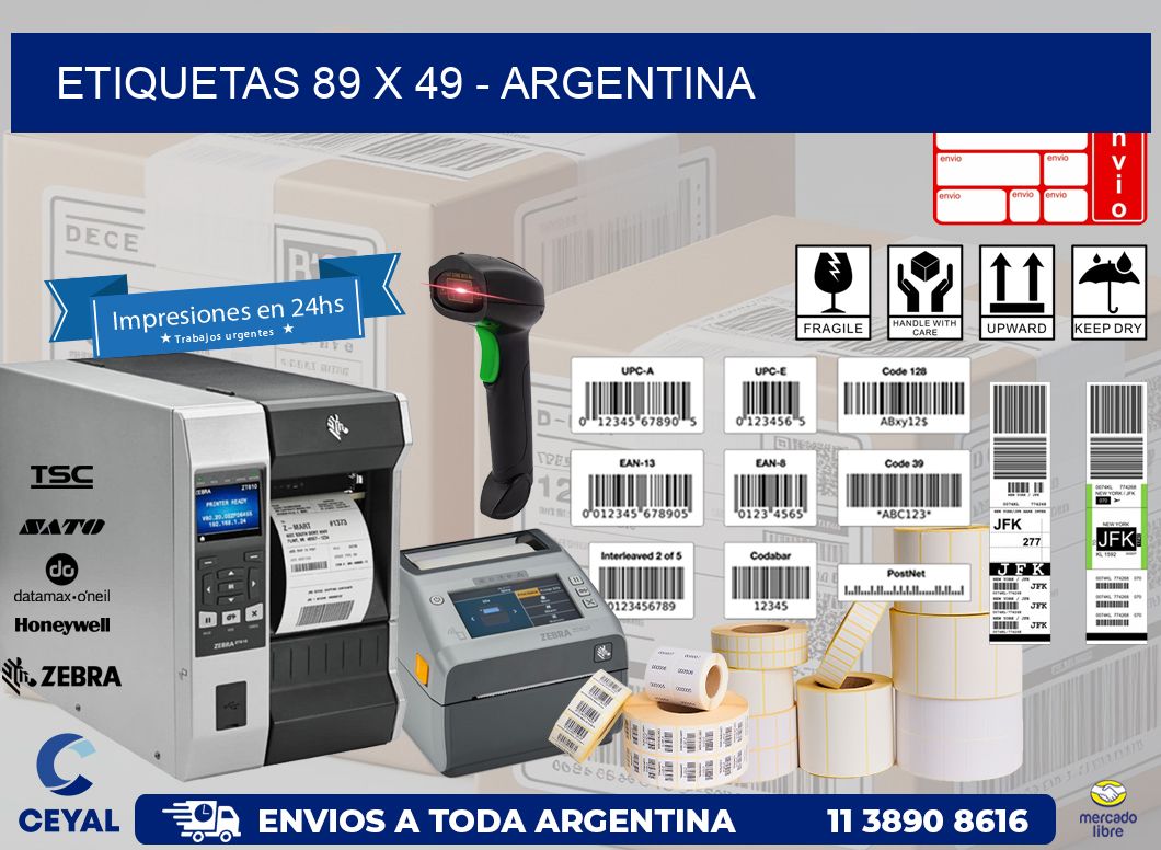 ETIQUETAS 89 x 49 - ARGENTINA