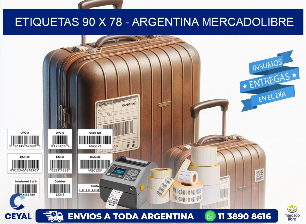 ETIQUETAS 90 x 78 - ARGENTINA MERCADOLIBRE