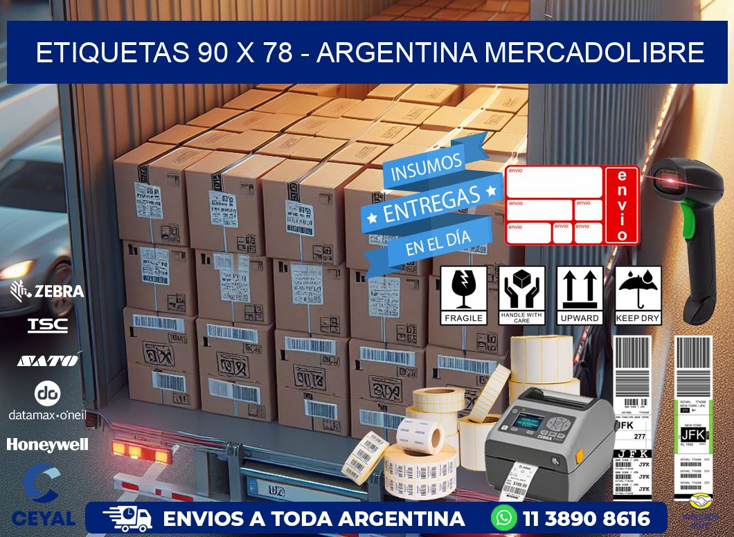 ETIQUETAS 90 x 78 - ARGENTINA MERCADOLIBRE