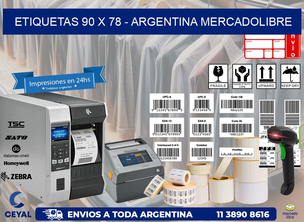 ETIQUETAS 90 x 78 - ARGENTINA MERCADOLIBRE