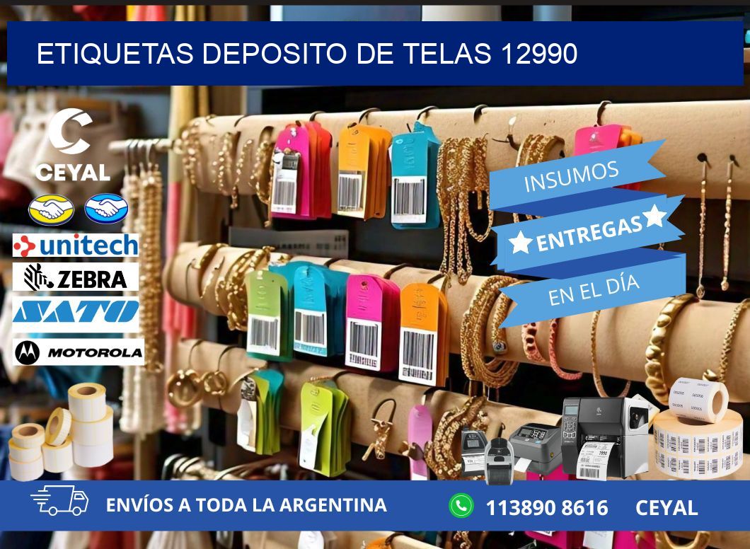 ETIQUETAS DEPOSITO DE TELAS 12990