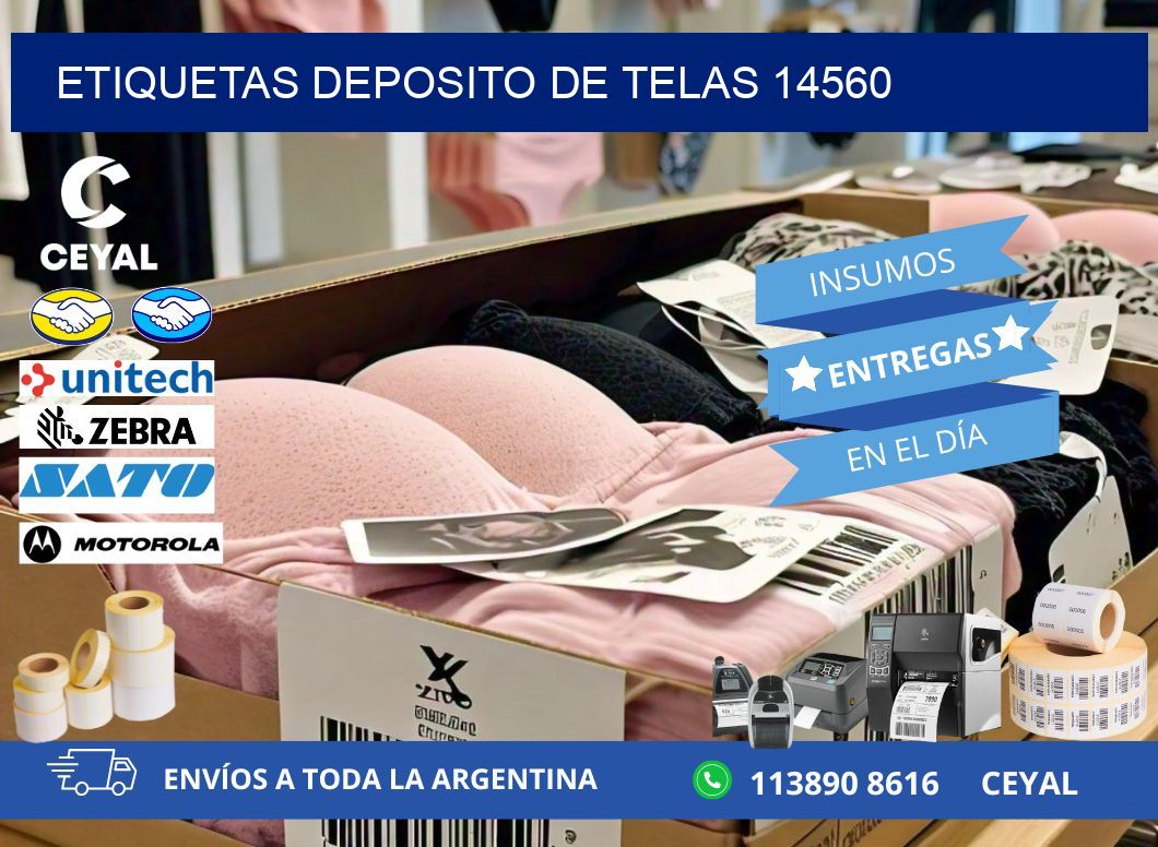 ETIQUETAS DEPOSITO DE TELAS 14560