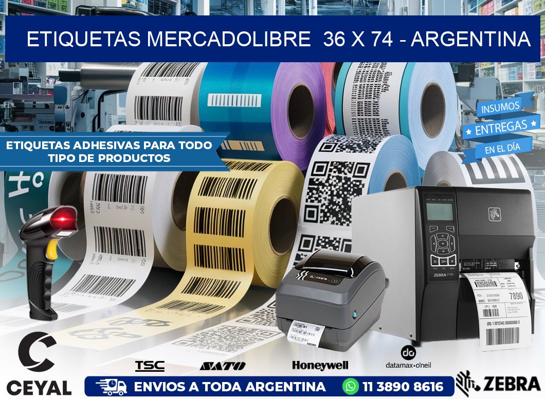 ETIQUETAS MERCADOLIBRE  36 x 74 – ARGENTINA