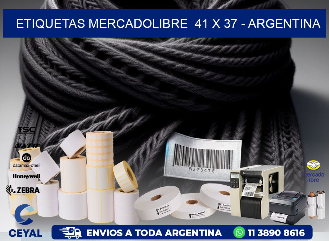 ETIQUETAS MERCADOLIBRE  41 x 37 - ARGENTINA