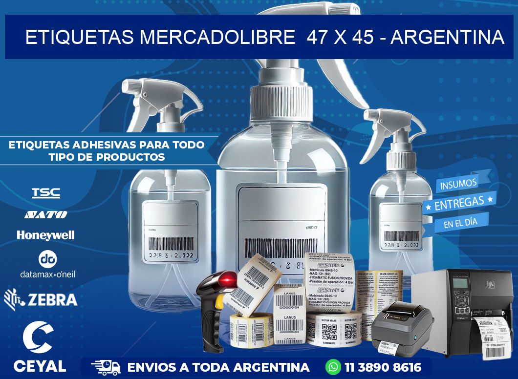 ETIQUETAS MERCADOLIBRE  47 x 45 – ARGENTINA