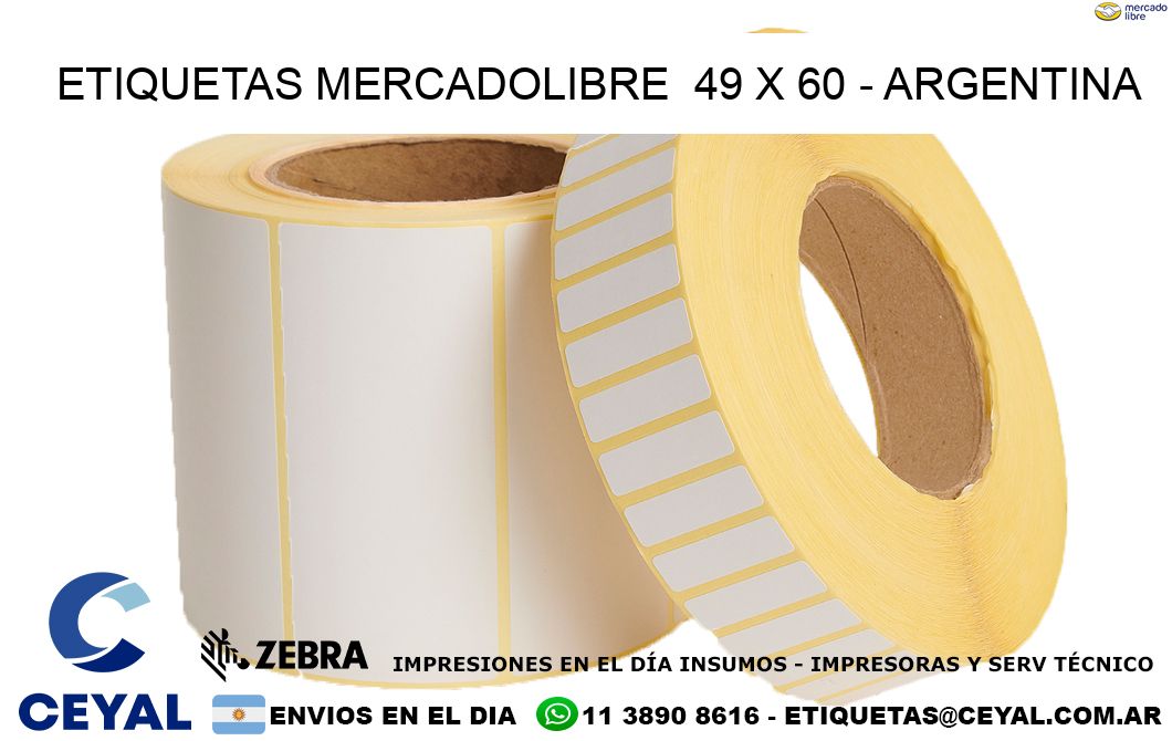 ETIQUETAS MERCADOLIBRE  49 x 60 – ARGENTINA