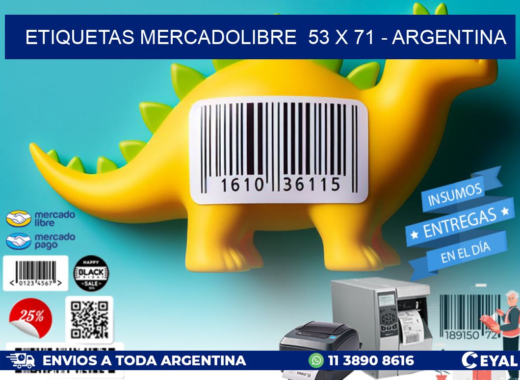 ETIQUETAS MERCADOLIBRE  53 x 71 – ARGENTINA