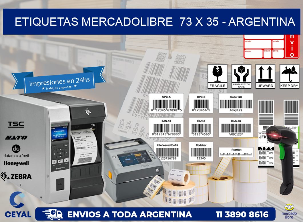 ETIQUETAS MERCADOLIBRE  73 x 35 – ARGENTINA