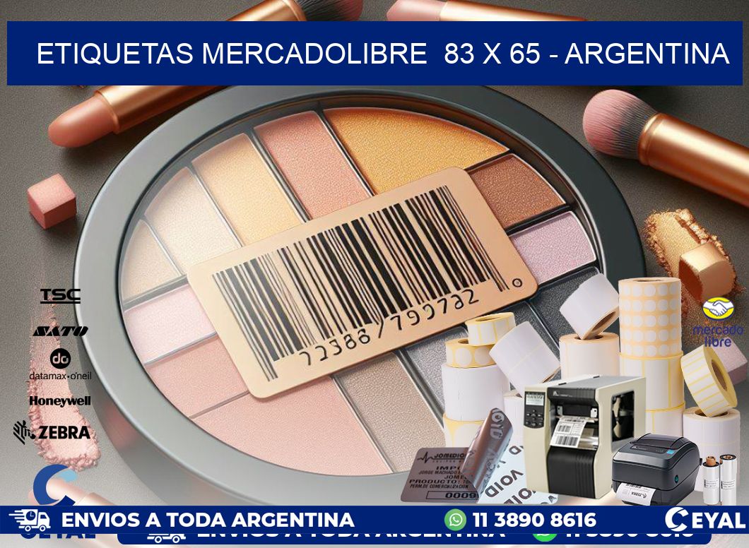 ETIQUETAS MERCADOLIBRE  83 x 65 – ARGENTINA