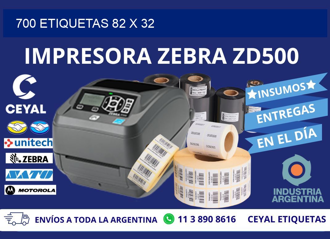 700 ETIQUETAS 82 x 32