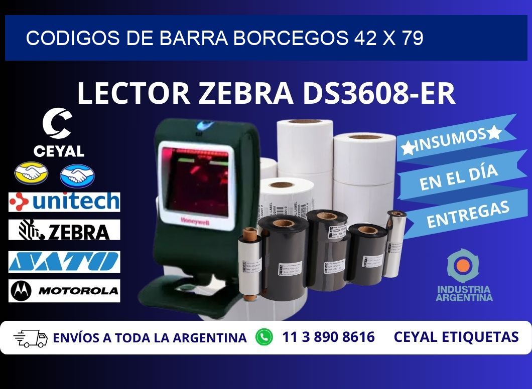 CODIGOS DE BARRA BORCEGOS 42 x 79