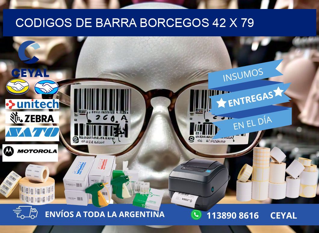 CODIGOS DE BARRA BORCEGOS 42 x 79