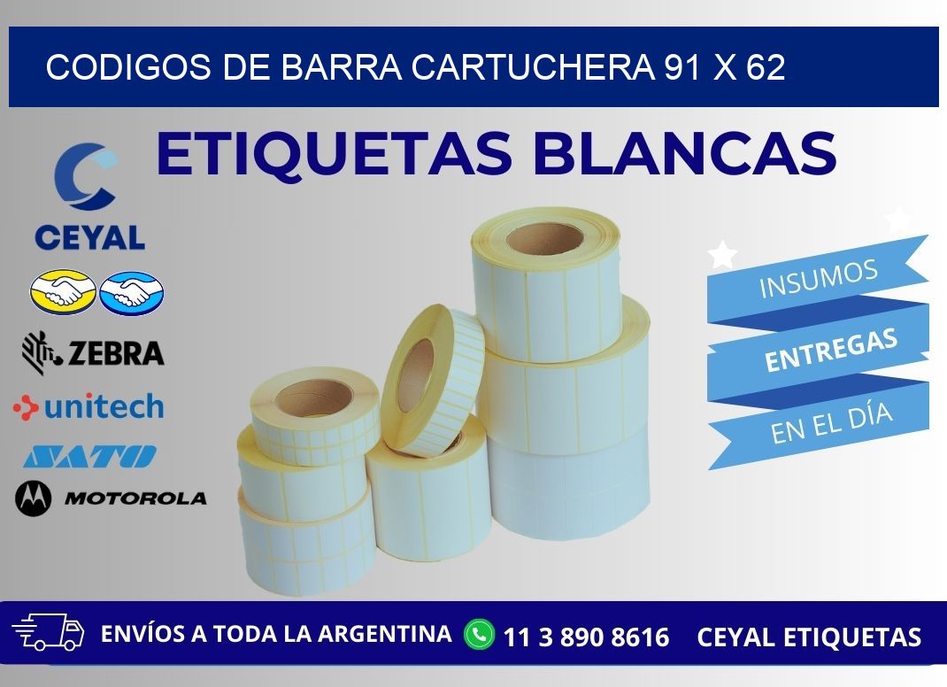 CODIGOS DE BARRA CARTUCHERA 91 x 62