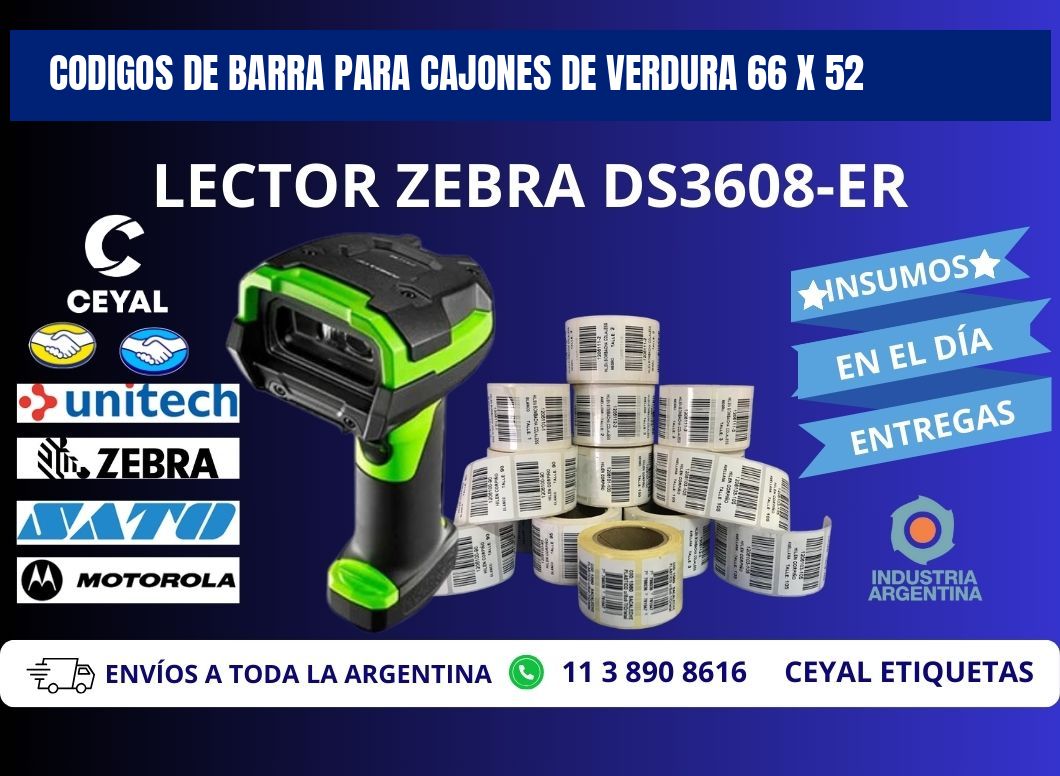 CODIGOS DE BARRA PARA CAJONES DE VERDURA 66 x 52