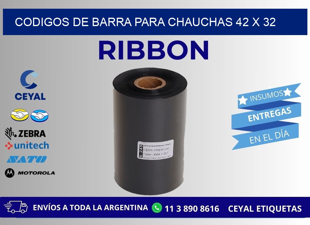 CODIGOS DE BARRA PARA CHAUCHAS 42 x 32