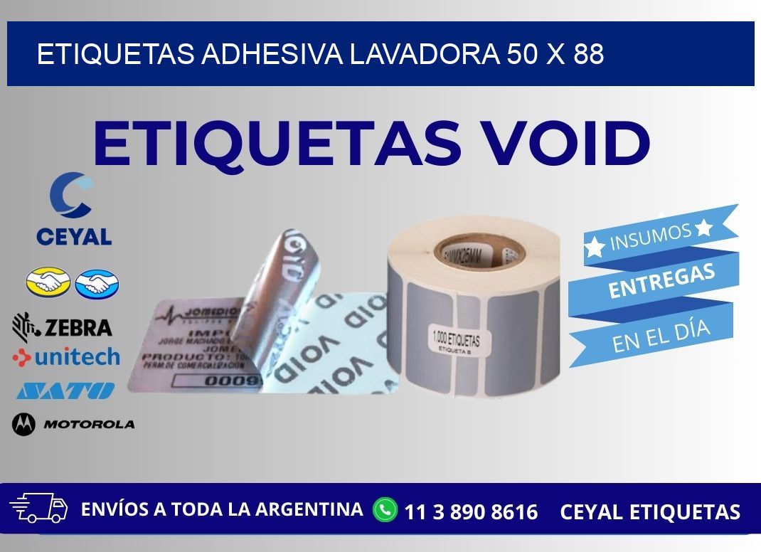 ETIQUETAS ADHESIVA LAVADORA 50 x 88