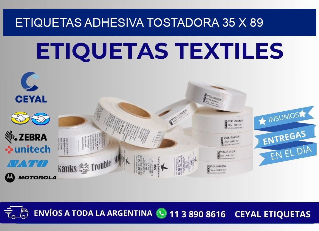 ETIQUETAS ADHESIVA TOSTADORA 35 x 89