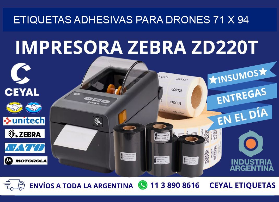 ETIQUETAS ADHESIVAS PARA DRONES 71 x 94