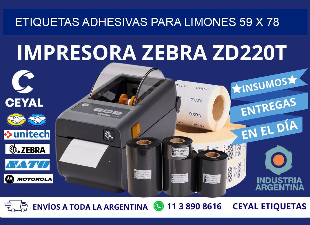 ETIQUETAS ADHESIVAS PARA LIMONES 59 x 78