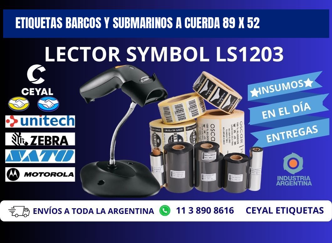 ETIQUETAS BARCOS Y SUBMARINOS A CUERDA 89 x 52