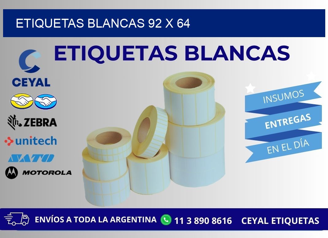 ETIQUETAS BLANCAS 92 x 64