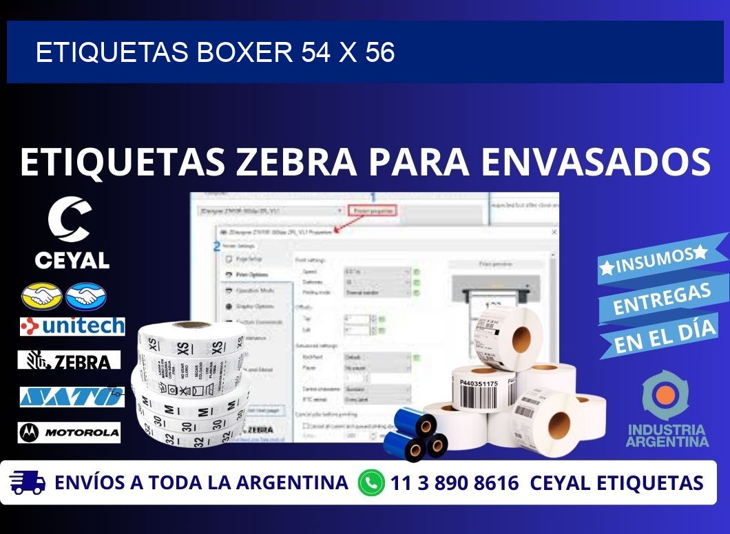 ETIQUETAS BOXER 54 x 56