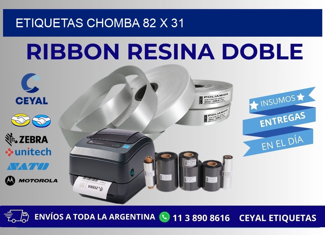 ETIQUETAS CHOMBA 82 x 31