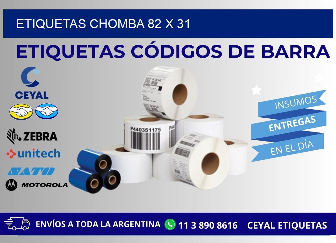 ETIQUETAS CHOMBA 82 x 31