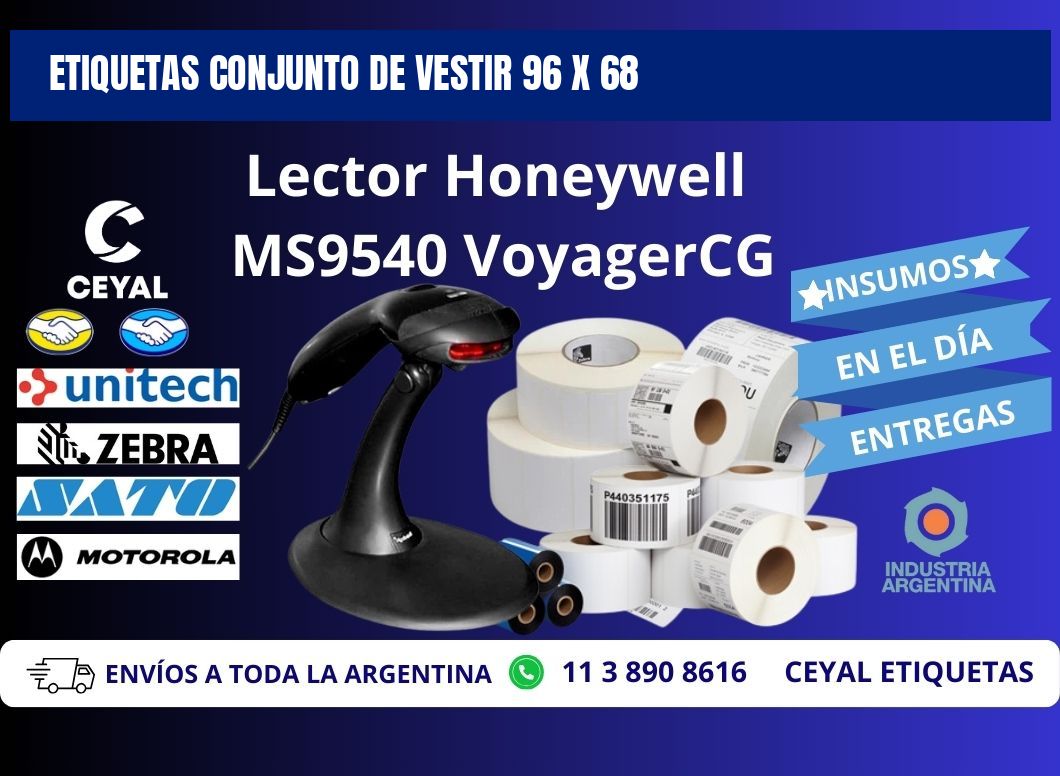 ETIQUETAS CONJUNTO DE VESTIR 96 x 68