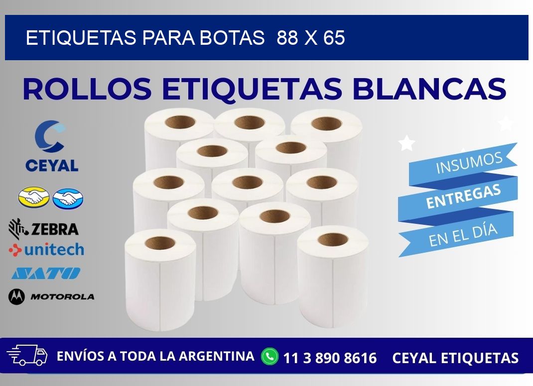 ETIQUETAS PARA BOTAS  88 x 65