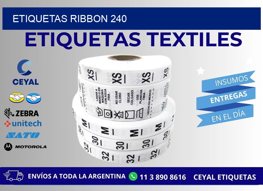 ETIQUETAS RIBBON 240