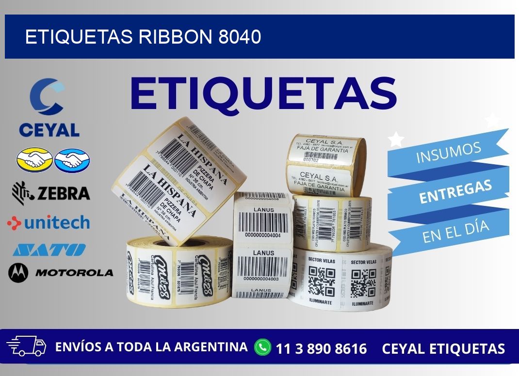 ETIQUETAS RIBBON 8040