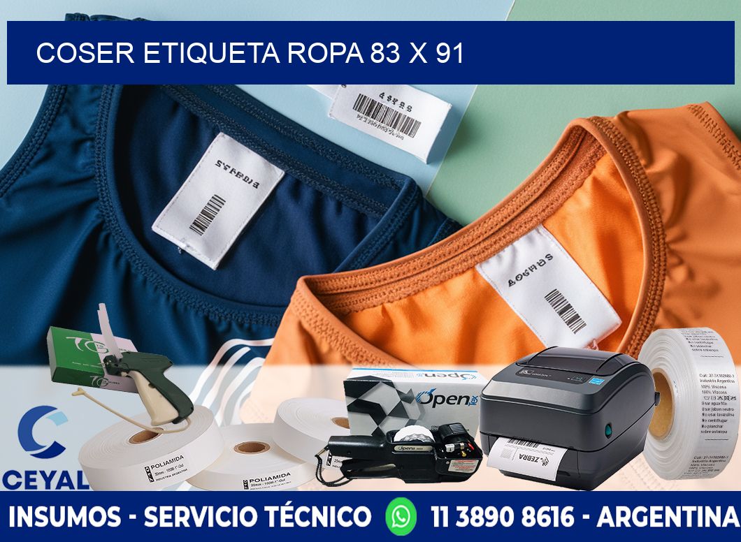 COSER ETIQUETA ROPA 83 x 91