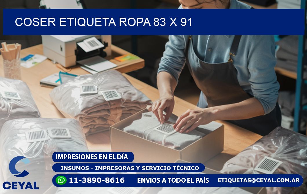 COSER ETIQUETA ROPA 83 x 91