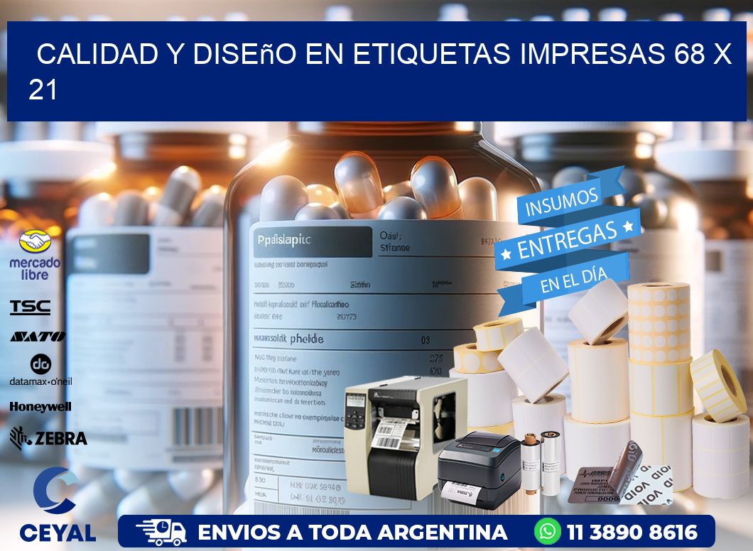 Calidad y Diseño en Etiquetas Impresas 68 x 21