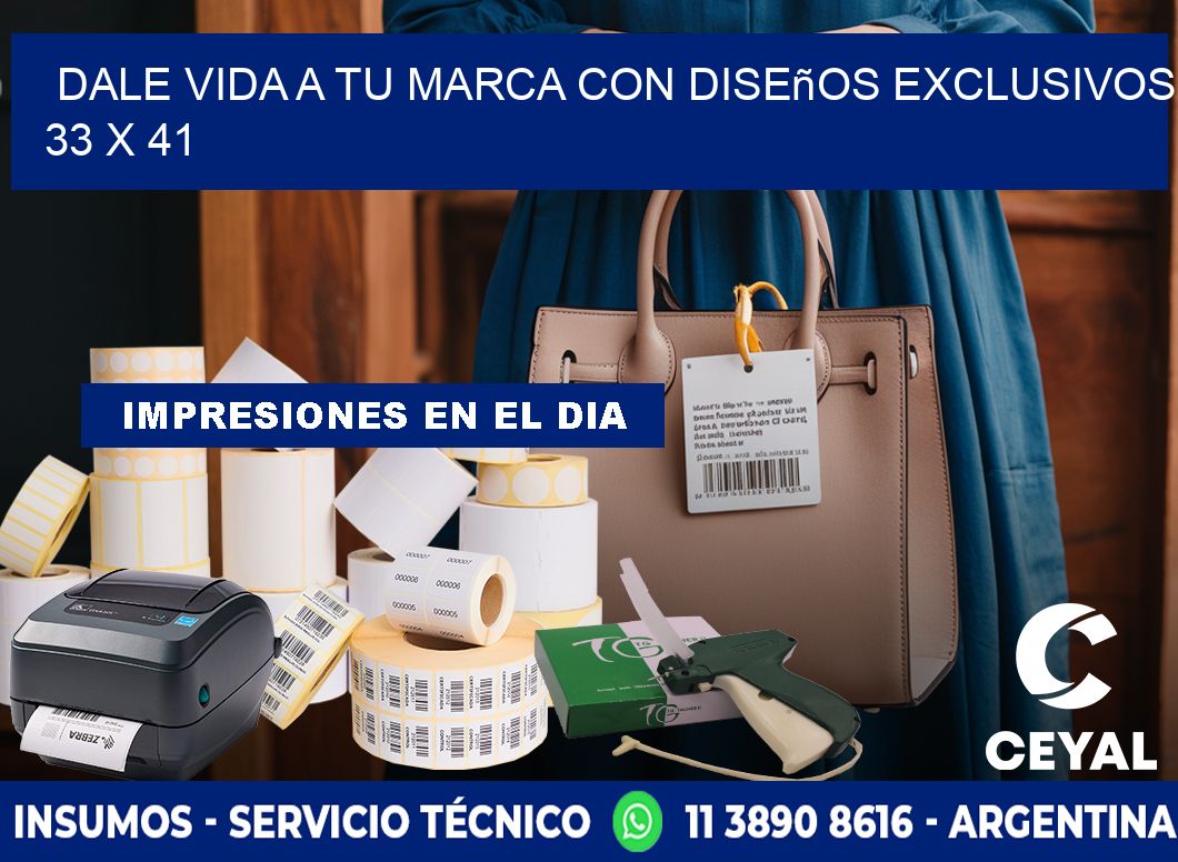 Dale Vida a tu Marca con Diseños Exclusivos 33 x 41