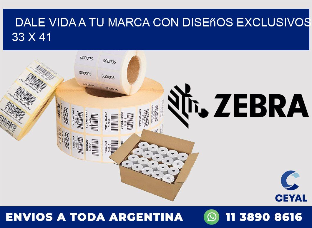 Dale Vida a tu Marca con Diseños Exclusivos 33 x 41