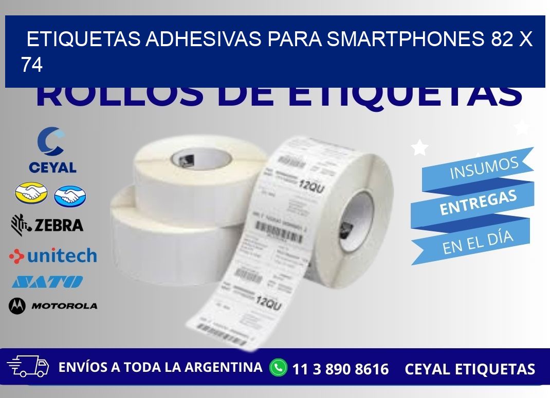 ETIQUETAS ADHESIVAS PARA SMARTPHONES 82 x 74