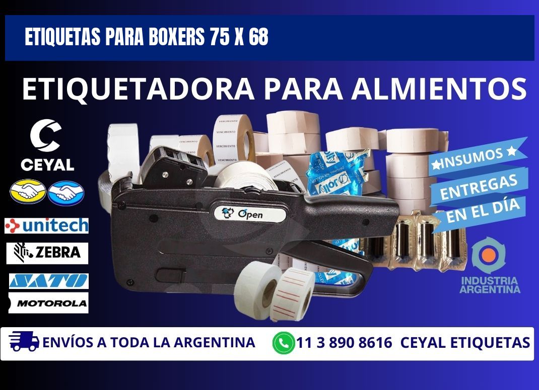 ETIQUETAS PARA BOXERS 75 x 68