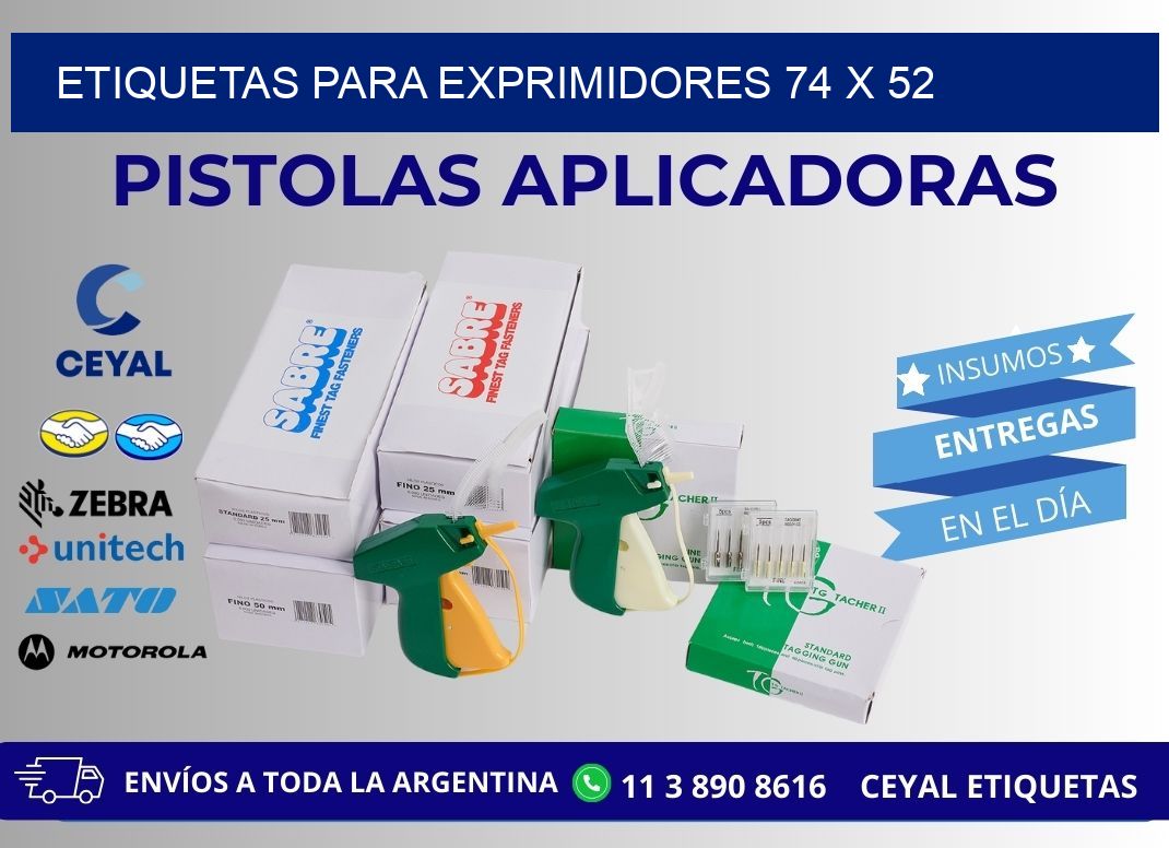 ETIQUETAS PARA EXPRIMIDORES 74 x 52