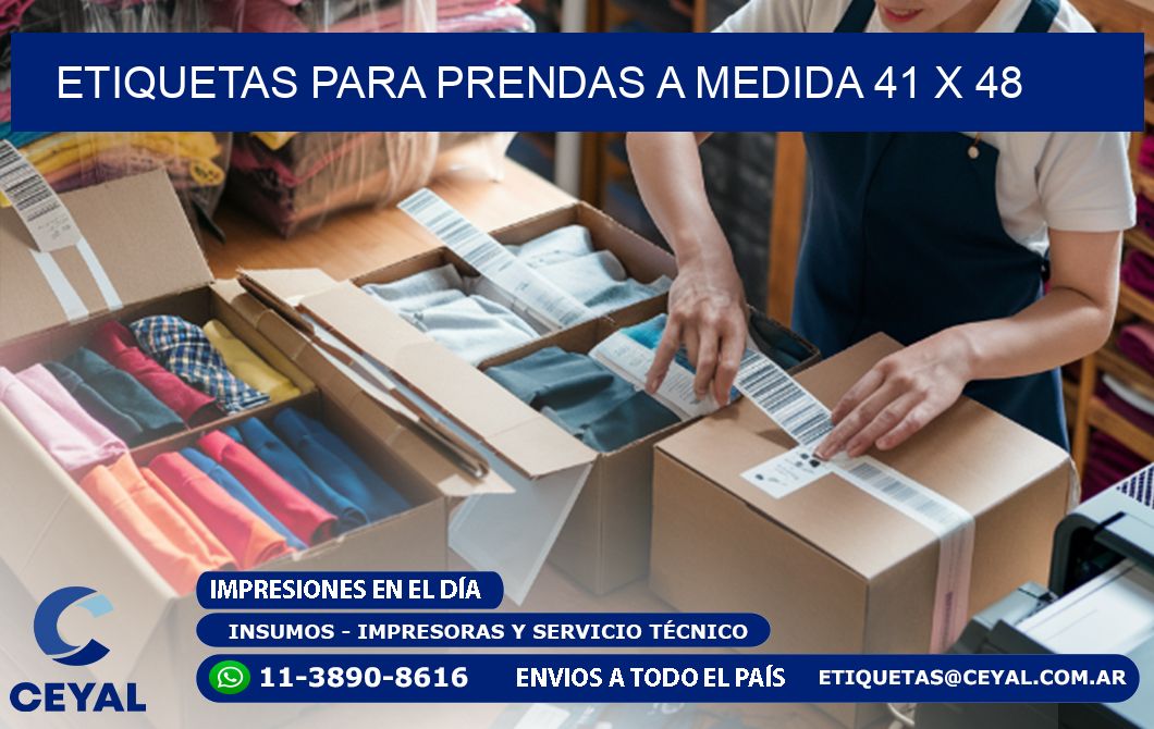 ETIQUETAS PARA PRENDAS A MEDIDA 41 x 48