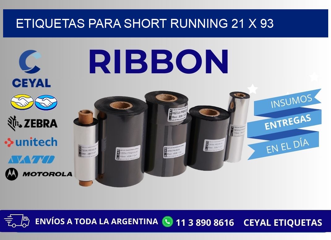 ETIQUETAS PARA SHORT RUNNING 21 x 93