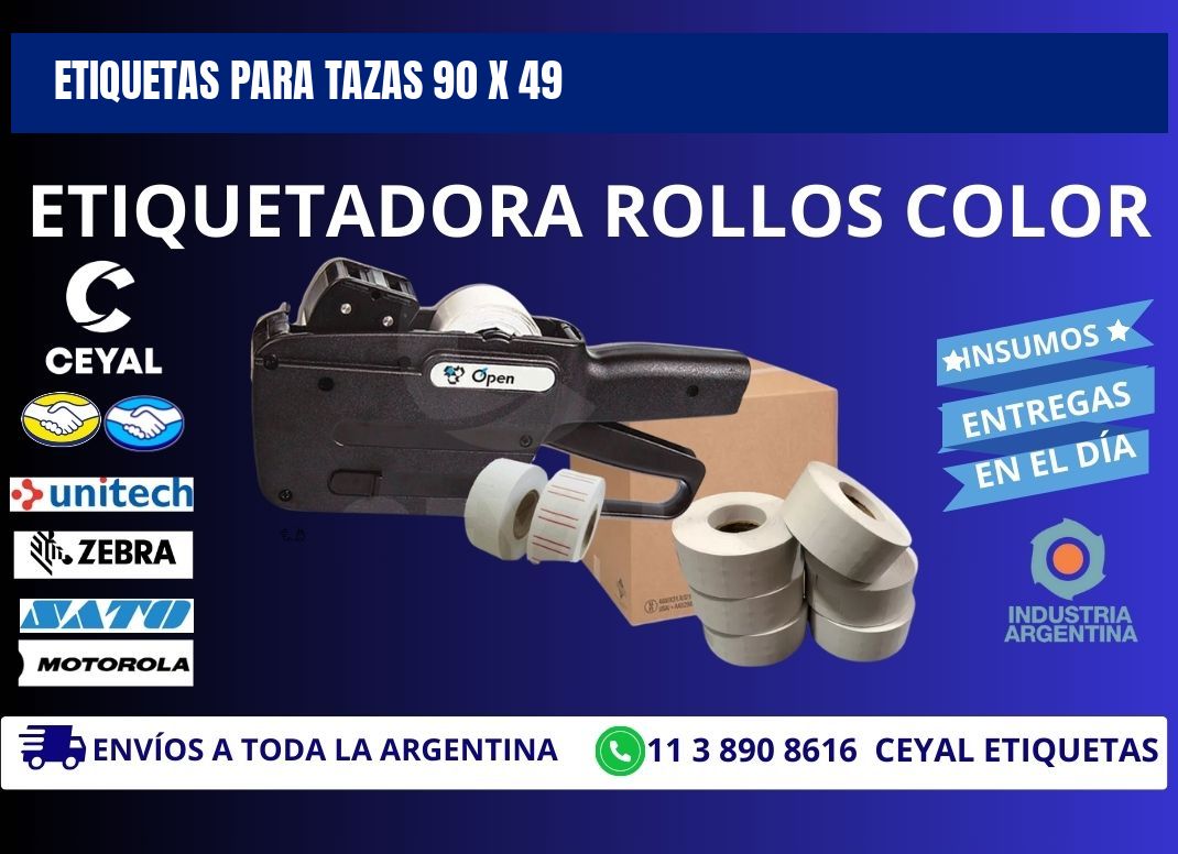 ETIQUETAS PARA TAZAS 90 x 49